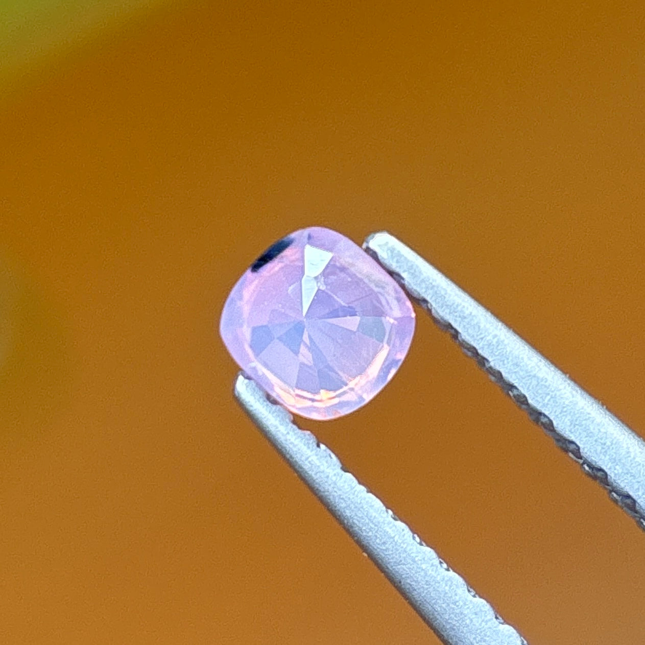 0.39 ct Natural Pinkish Purple Milky Sapphire Vietnam. Cushion Shape. Unheat.