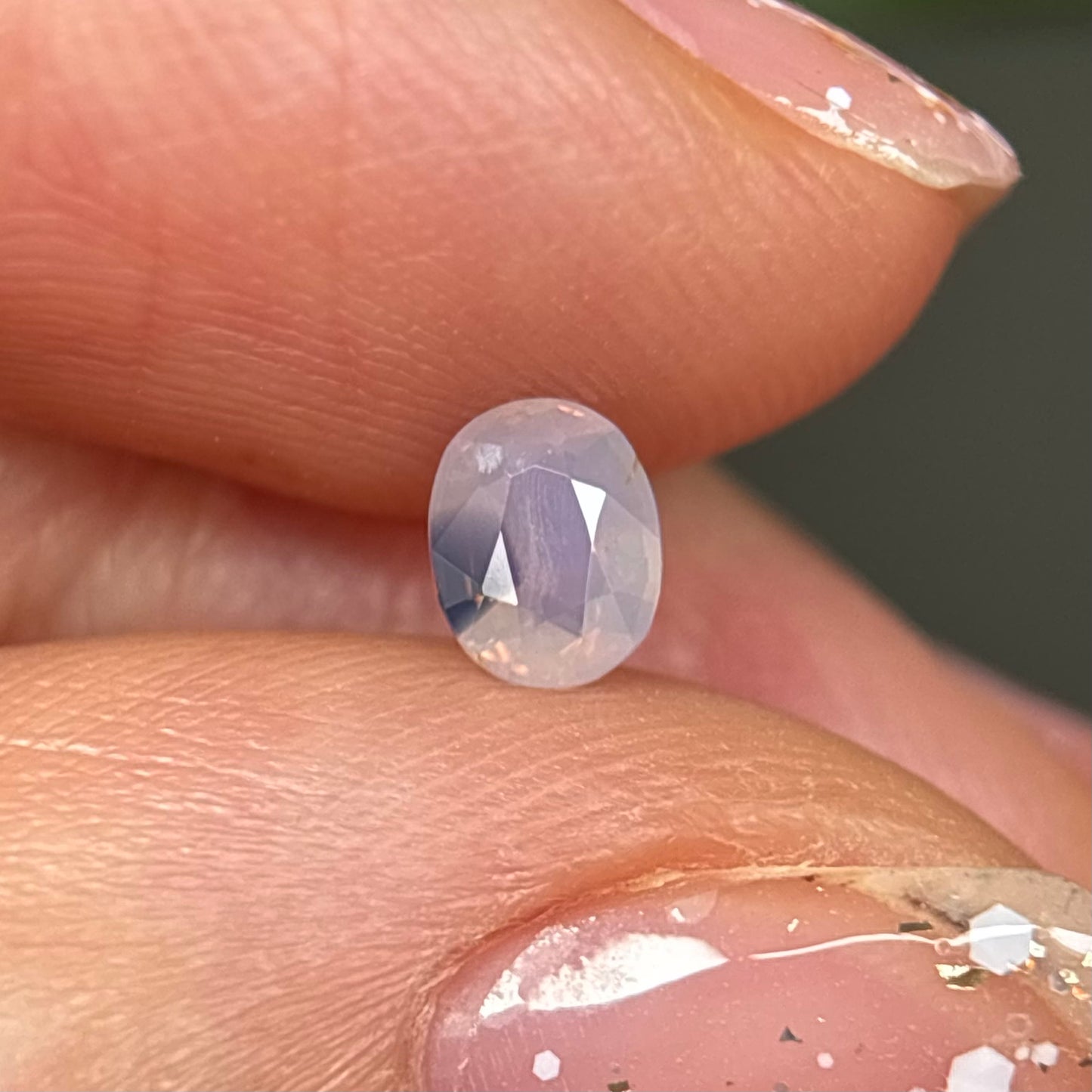 0.45ct Natural White Milky Sapphire Vietnam.