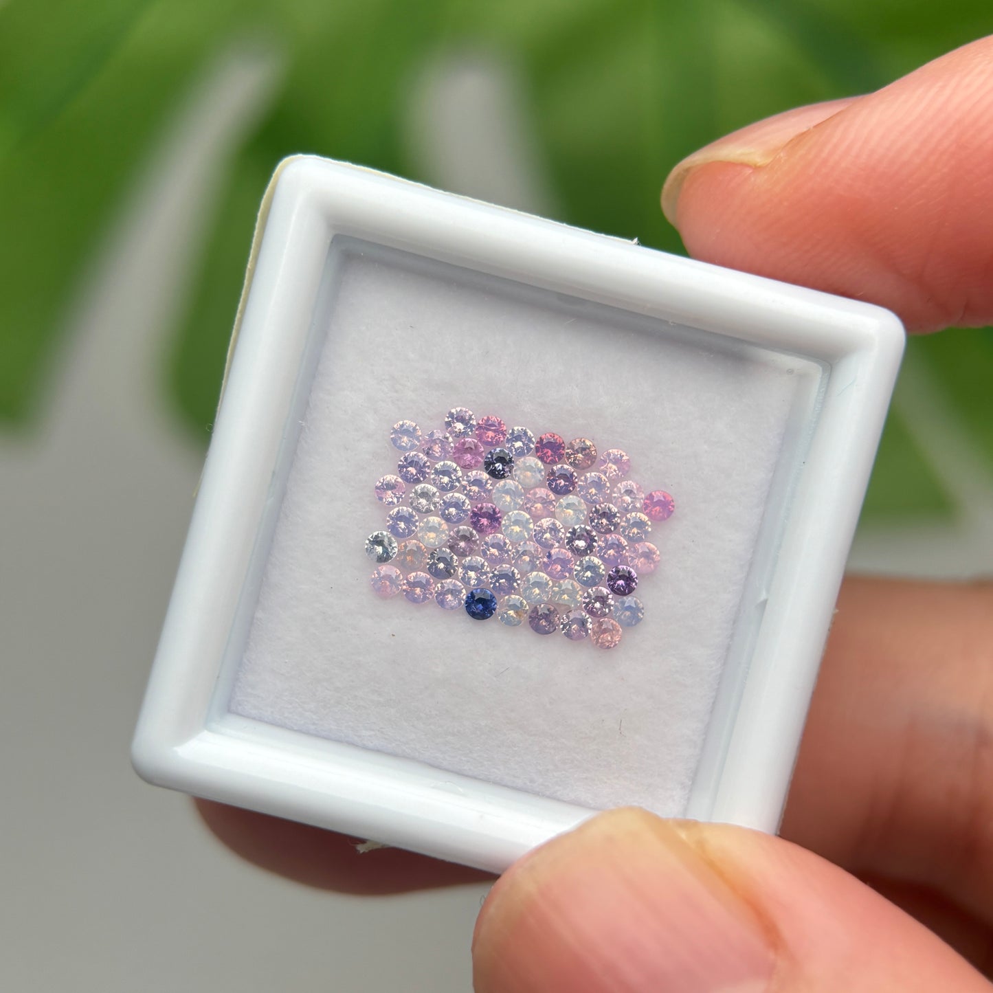 1,0ct/57Pcs Natural Sapphire Vietnam, Round Shape, C1 Quality, No Treament Sapphire Luc Yen.