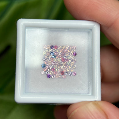 1,0ct/82Pcs Natural Sapphire Vietnam, Round Shape, C1 Quality, No Treatment Sapphire Luc Yen.