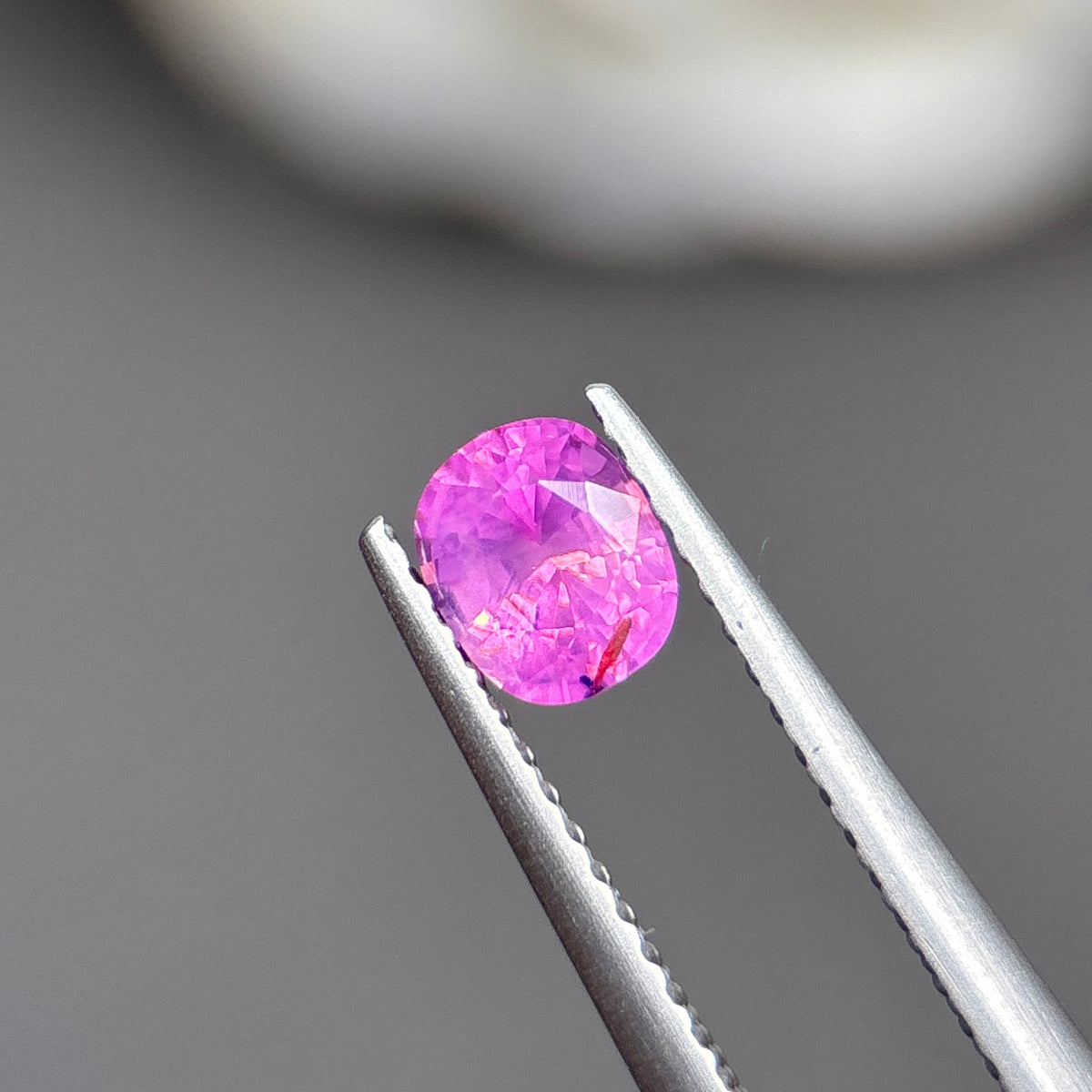 0,66ct Natural Pink Milky Sapphire Vietnam. Cushion Shape. No Treatment Milky Sapphire Luc Yen.