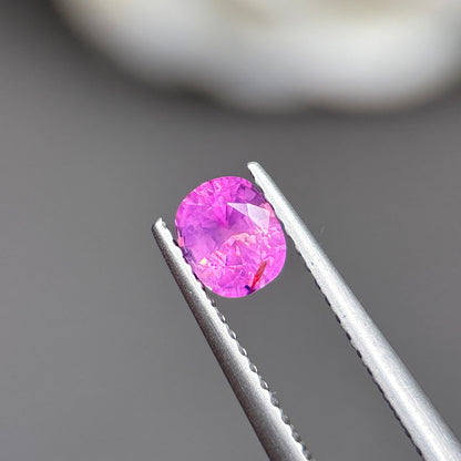 0,66ct Natural Pink Milky Sapphire Vietnam. Cushion Shape. No Treatment Milky Sapphire Luc Yen.