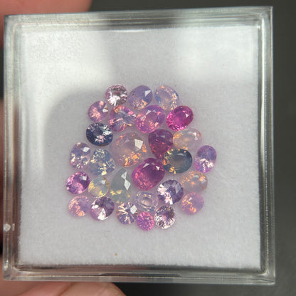 7,73ct/ 28Pcs Natural Milky Sapphire Vietnam. Mix Shape. No Treatment Milky Sapphire Luc Yen.