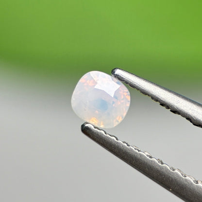 0.33 ct Natural White Milky Sapphire Vietnam. Cushion Shape.