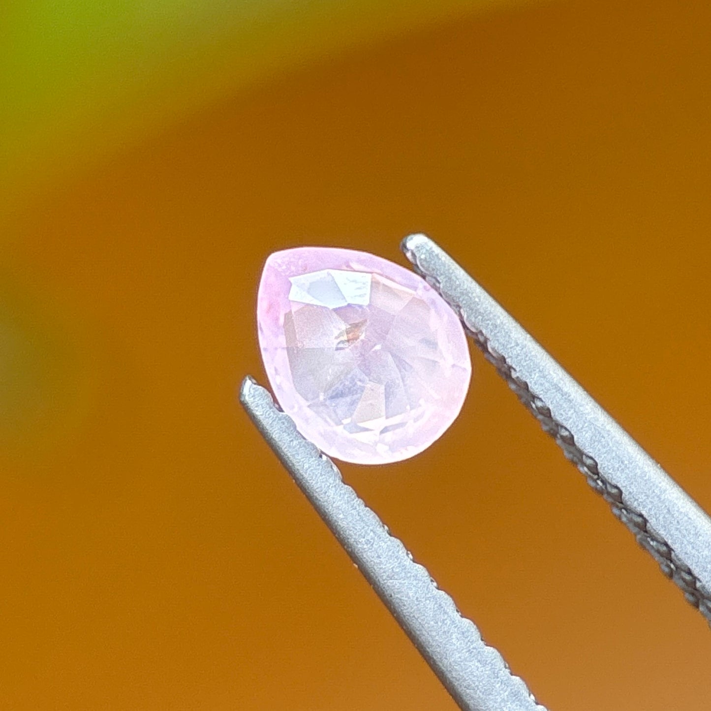 0.58 ct Natural Pink Milky Sapphire Vietnam. Pear Shape. Unheat.
