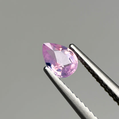 0.43 ct Natural Lite Pink Milky Sapphire Vietnam. Pear Shape.