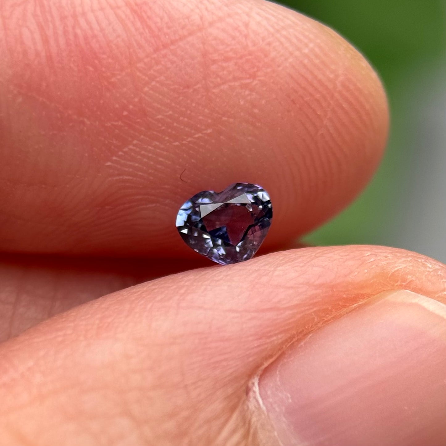 0.43 ct Natural Blue Milky Sapphire Vietnam. Heart Shape. No Treatment.