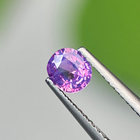 0.58 ct Natural Pinkish Purple Milky Sapphire Vietnam. Cushion Shape. No Treatment.