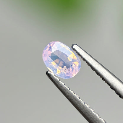0.38 ct Natural Pinkish White Milky Sapphire Vietnam. Cushion Shape.