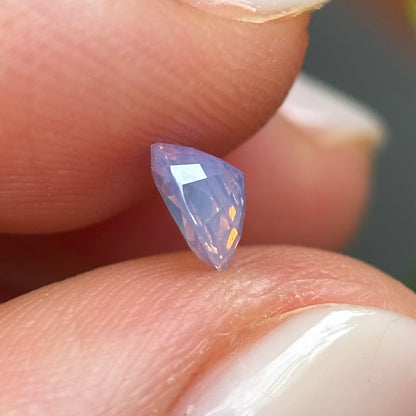 0.55 ct Natural White Milky Sapphire Vietnam. Cushion Shape. No Treatment.