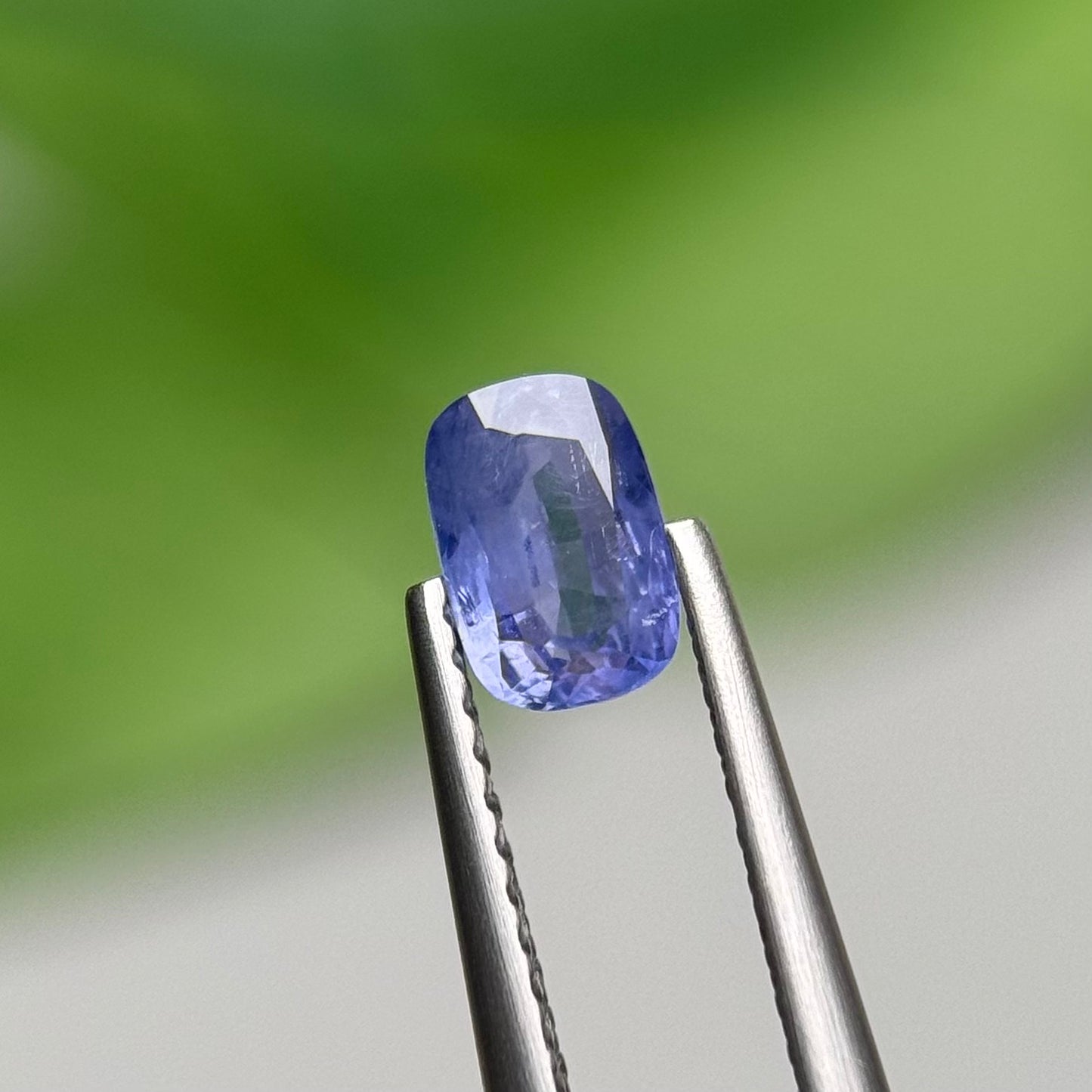 0.67 ct Natural Blue Milky Sapphire Vietnam. Cushion Shape. No Treatment.