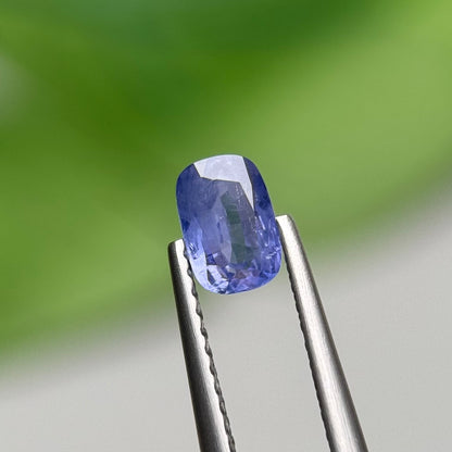 0.67 ct Natural Blue Milky Sapphire Vietnam. Cushion Shape. No Treatment.