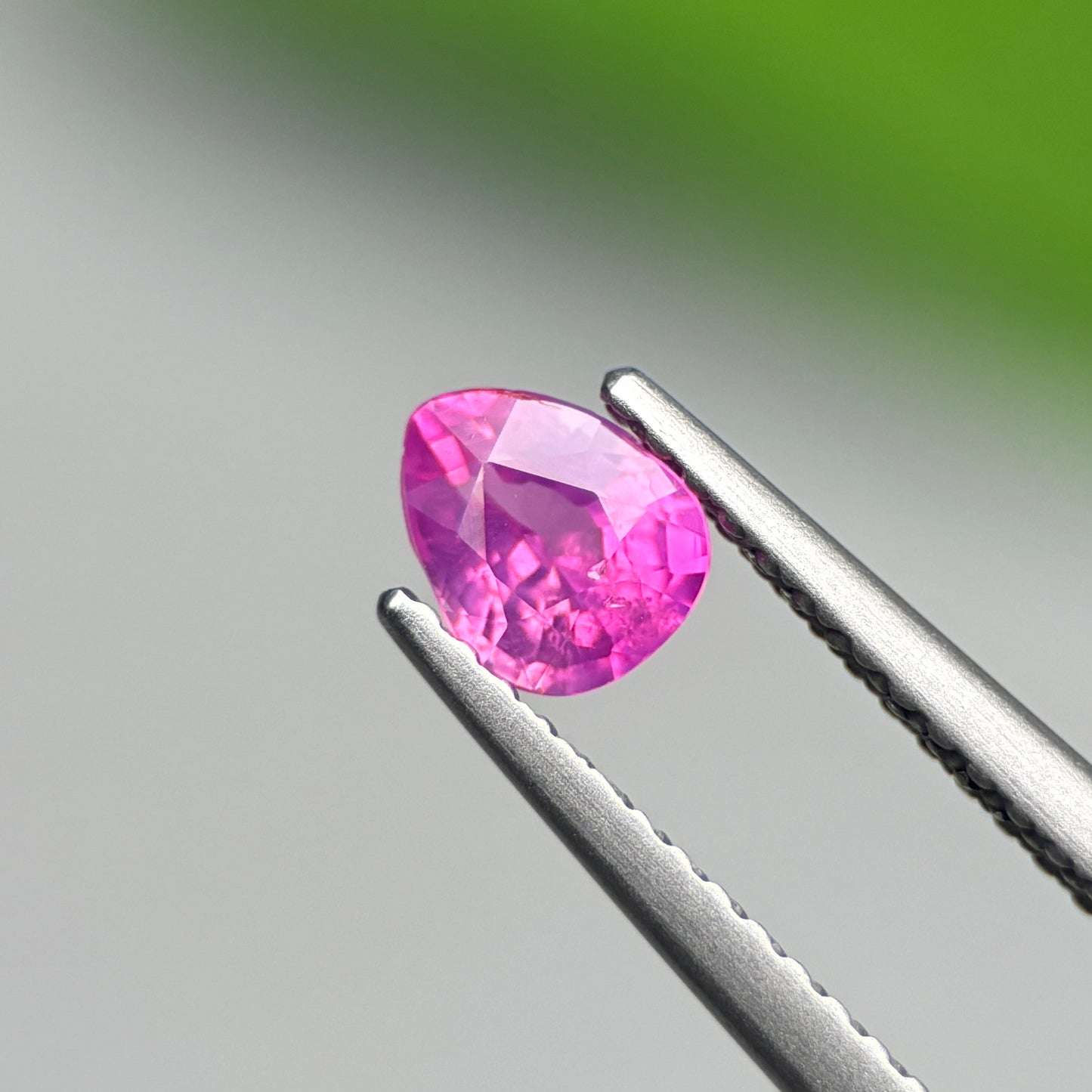 0.56 ct Natural Pink Milky Sapphire Vietnam. Pear Shape.
