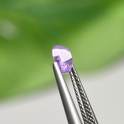 0.78 ct Natural Purple Milky Sapphire Vietnam. Cushion Shape. No Treatment.