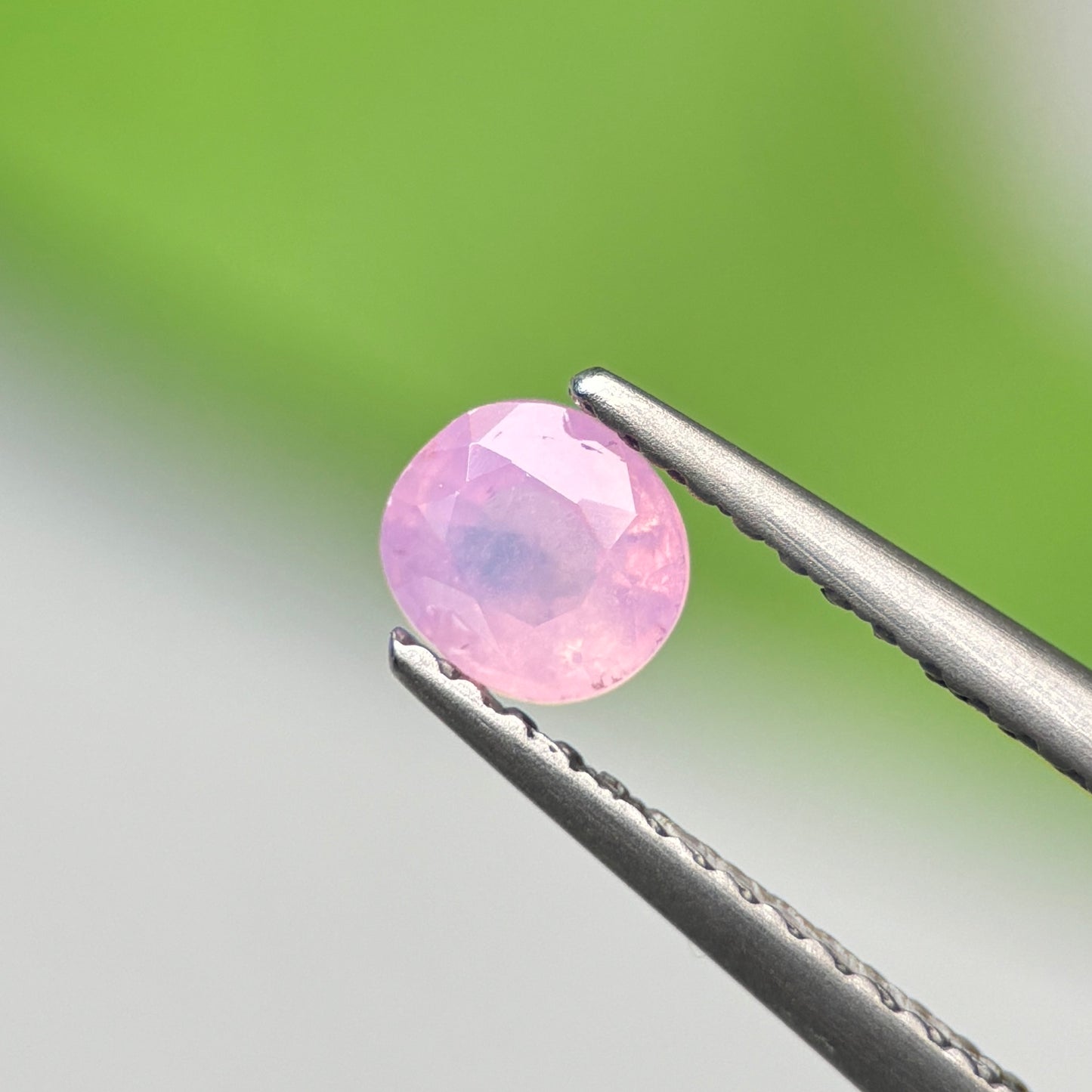 0.45 ct Natural Pink Milky Sapphire Vietnam. Cushion Shape. No Treatment.