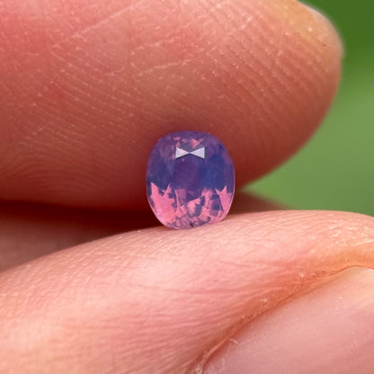 0.43 ct Natural Pinkish Purple Milky Sapphire Vietnam. Cushion Shape. No Treatment.
