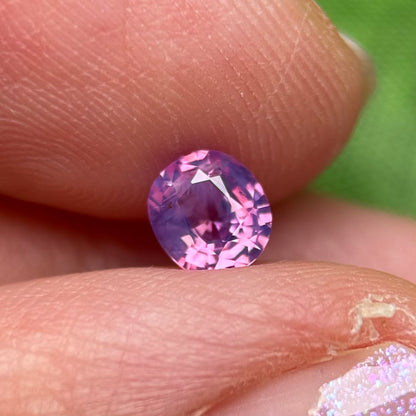 0.58ct Natural Pinkish Purple Milky Sapphire Vietnam.