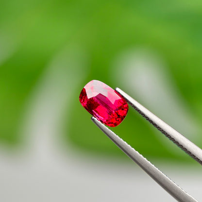 1.54 ct Natural Red Spinel Vietnam. Cushion Shape. No Treatment.