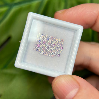 1,0ct/90Pcs Natural Sapphire Vietnam, Round Shape, AB Quality, No Treatment Sapphire Luc Yen.