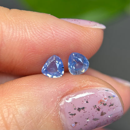 0.44 & 0.52 ct Natural Blue Silky Sapphire Vietnam.
