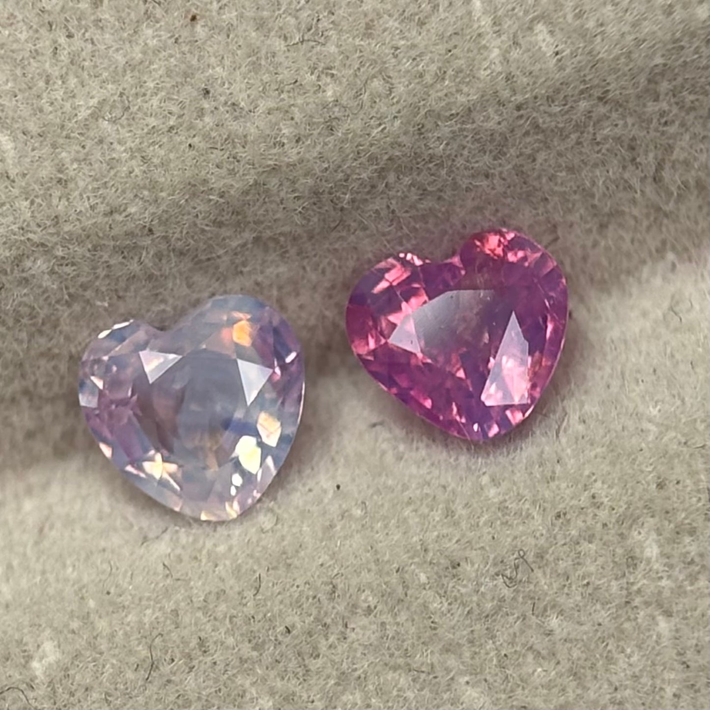 0.85/2Pcs Natural Pink Milky Sapphire Vietnam.