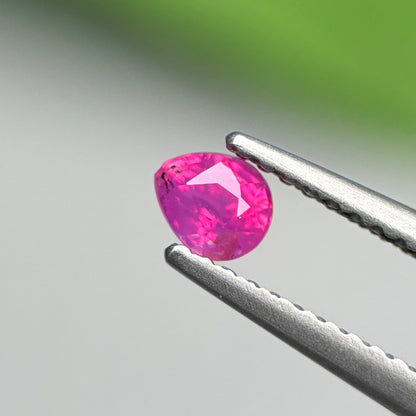 0.33 ct Natural Pink Milky Sapphire Vietnam. Pear Shape.