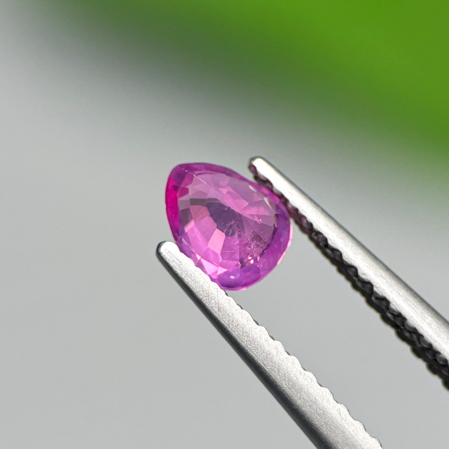 0.56 ct Natural Pink Milky Sapphire Vietnam. Pear Shape.