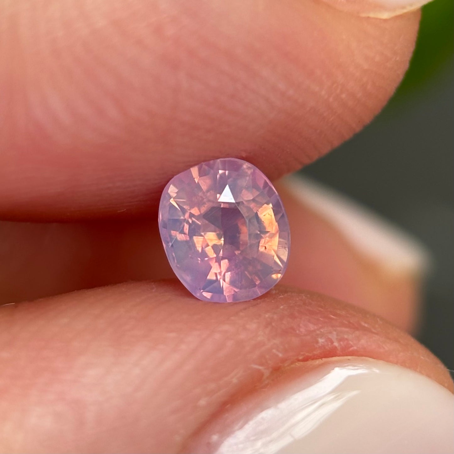 0.56 ct Natural Pink Milky Sapphire Vietnam. Cushion Shape. No Treatment.