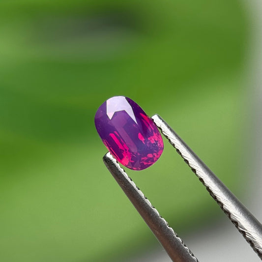 0.53 ct Natural Pinkish Purple Milky Sapphire Vietnam. Cushion Shape. No Treatment.