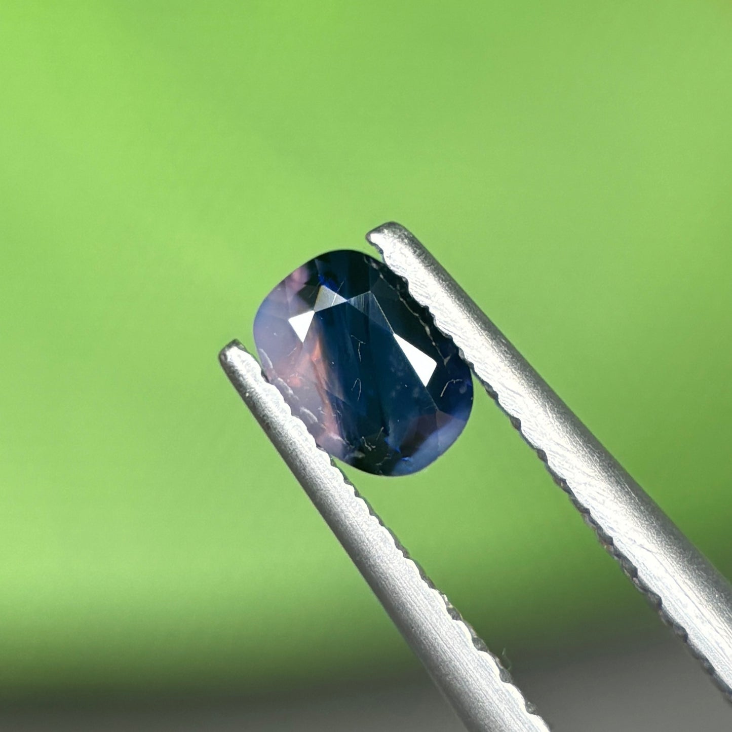 0,5 Natural Blue-White Milky Sapphire Vietnam. Cushion Shape. No Treatment Milky Sapphire Luc Yen.