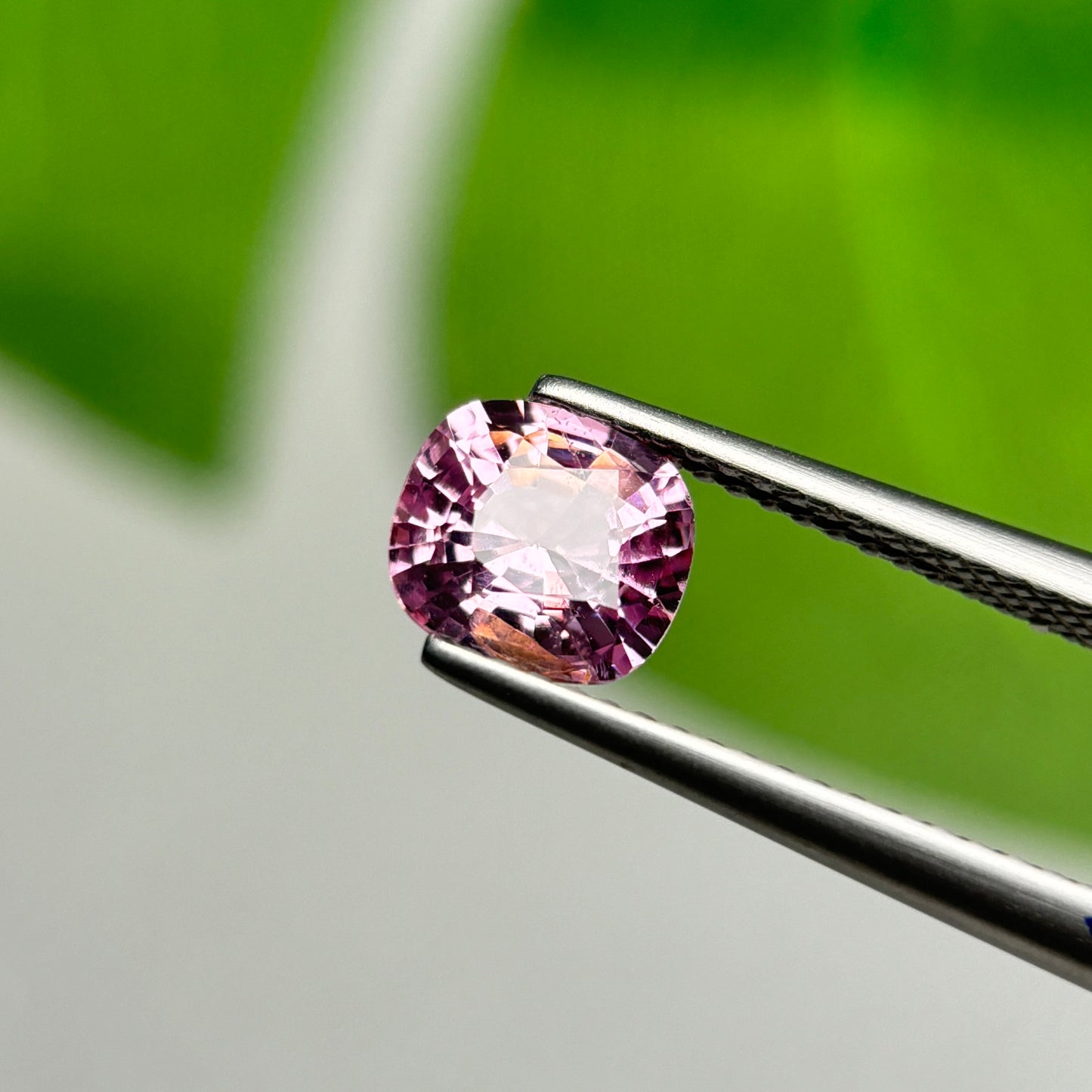 1.35ct Natural Lite Pink Spinel Vietnam. Cushion Shape.