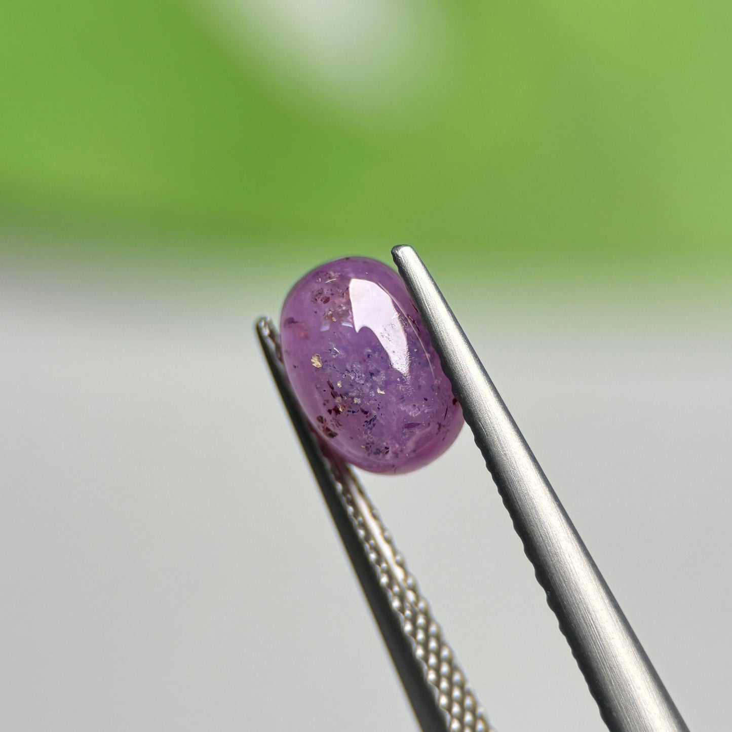 1.66ct Natural Purple Cacbochon Sapphire Viet Nam. No treatment.