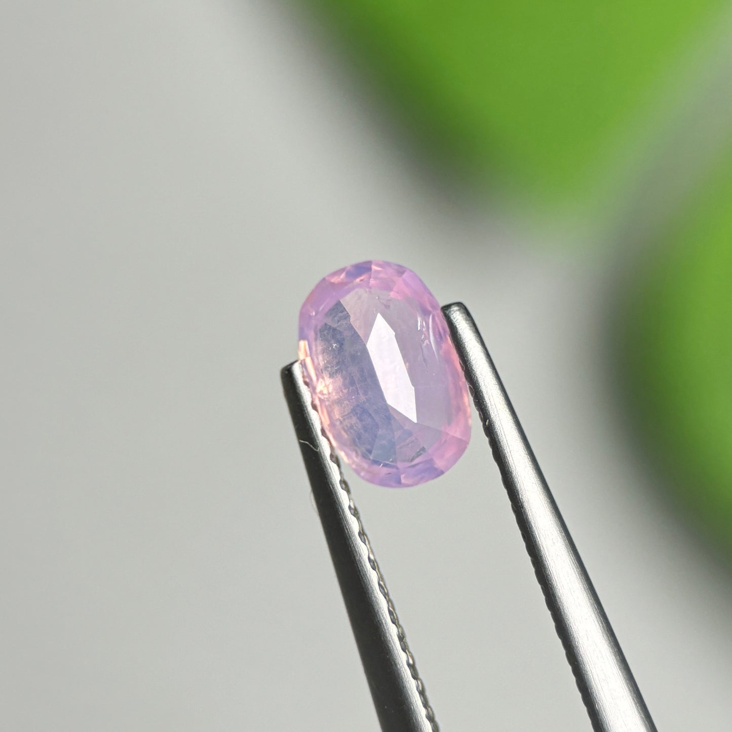 1.01ct Natural Pink Milky Sapphire Vietnam. Oval Shape.