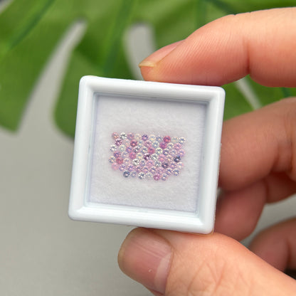 1,1ct/63Pcs Natural Sapphire Vietnam, Round Shape, C1 Quality, No Treatment Sapphire Luc Yen.