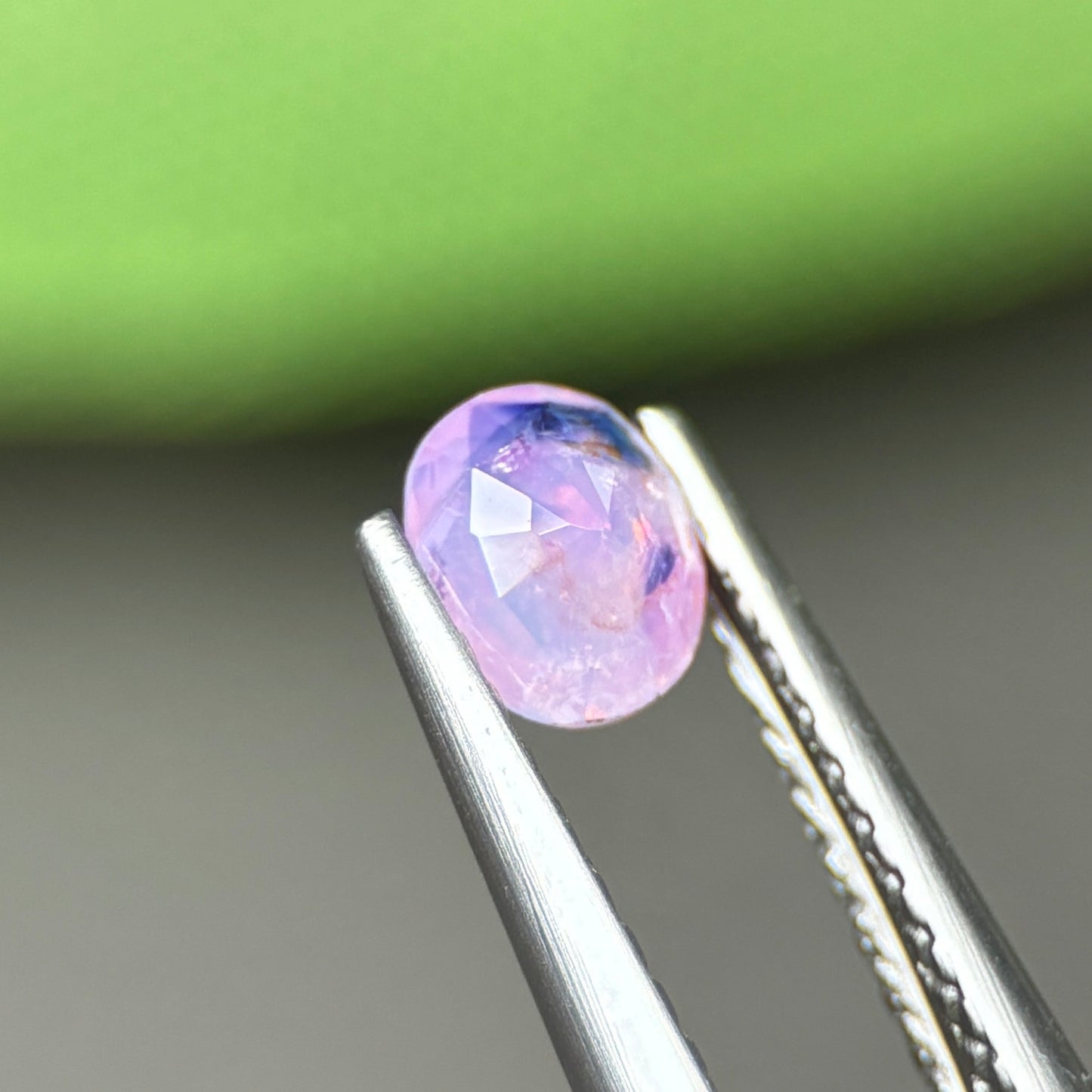 0,41ct Natural Pink Milky Sapphire Vietnam. Cushion Shape. No Treatment Milky Sapphire Luc Yen.