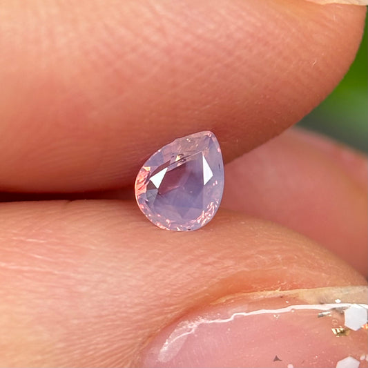0.35ct Natural Pinkish White Milky Sapphire Vietnam.