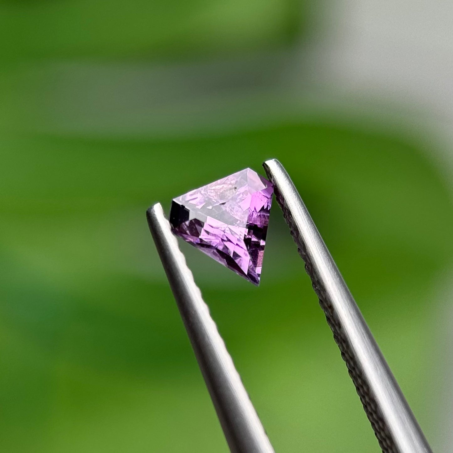 0.49 ct Natural Purple Milky Sapphire Vietnam. Freeform. No Treatment.