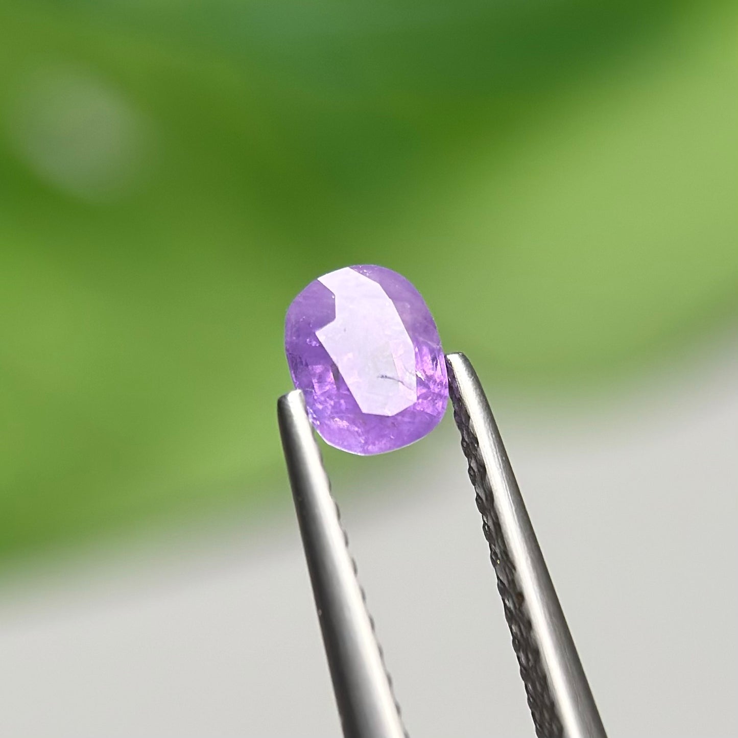0.78 ct Natural Purple Milky Sapphire Vietnam. Cushion Shape. No Treatment.