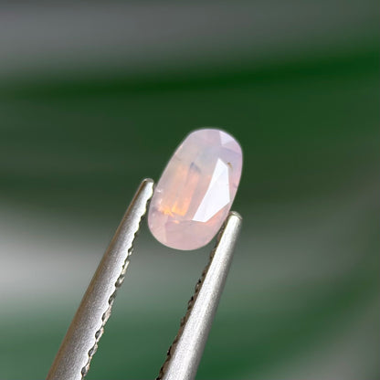 0.48 ct Natural White Milky Sapphire Vietnam. Oval Shape. No Treatment.