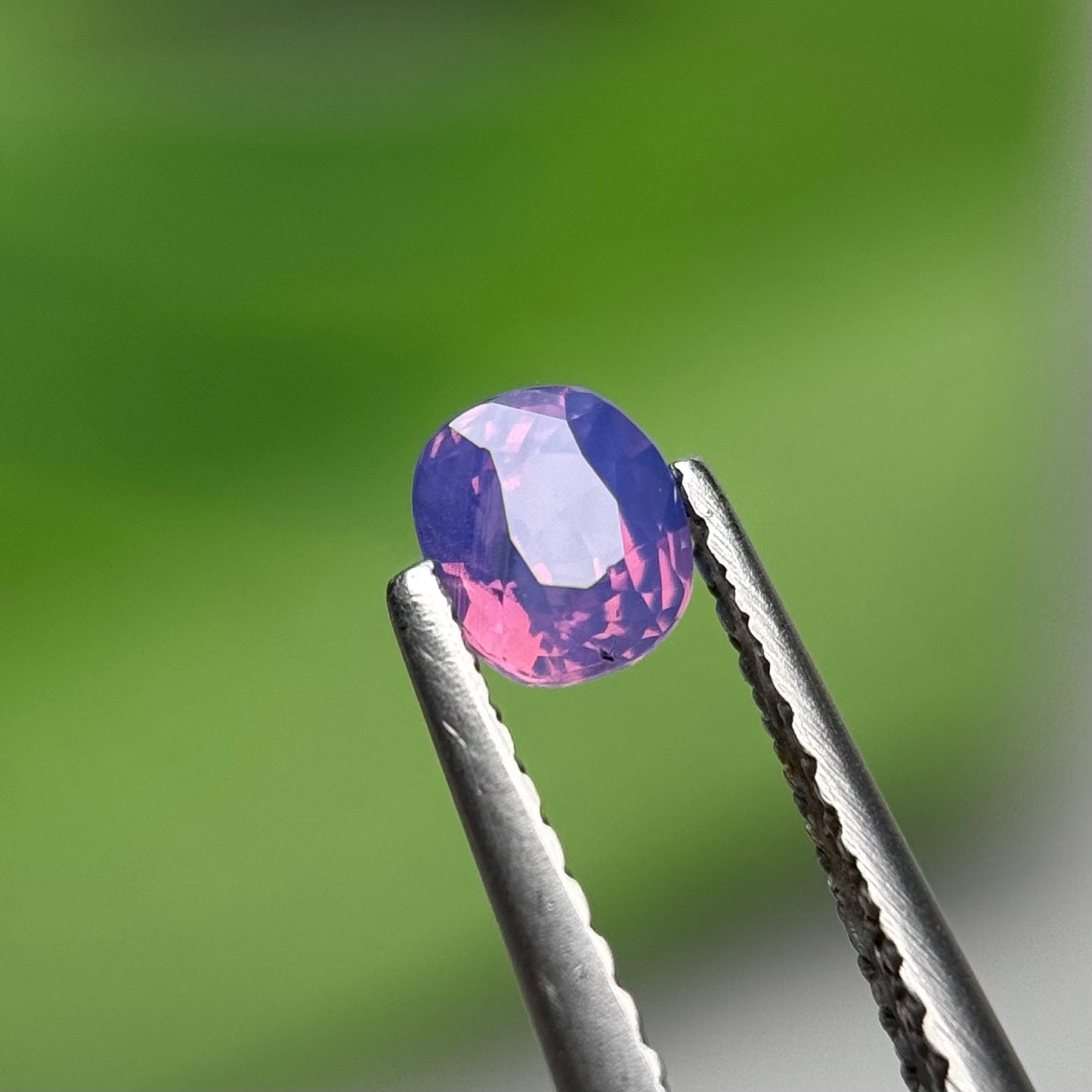 0.43 ct Natural Pinkish Purple Milky Sapphire Vietnam. Cushion Shape. No Treatment.