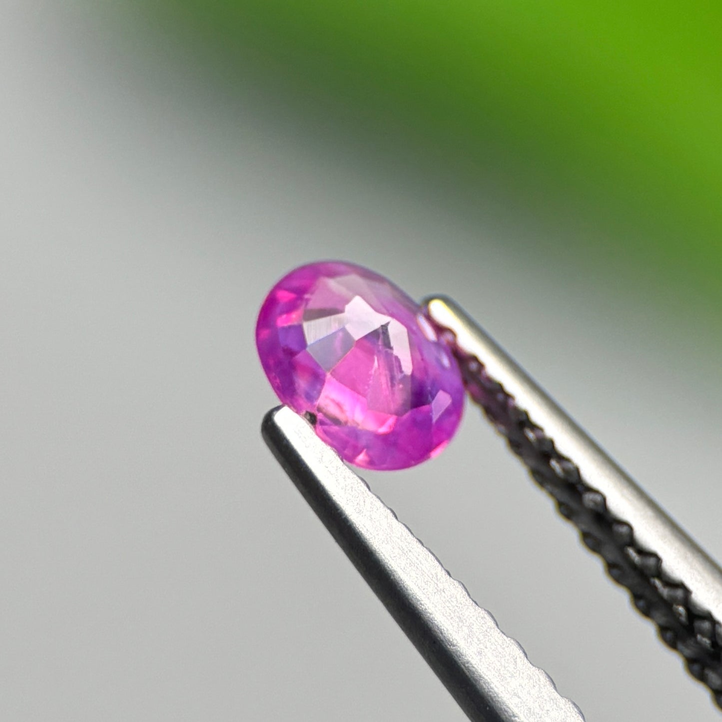 0.35 ct Natural Purplish Pink Milky Sapphire Vietnam. Cushion Shape.