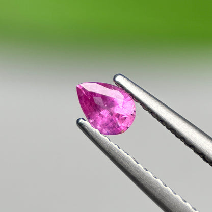 0.27 ct Natural Pink Milky Sapphire Vietnam. Pear Shape.