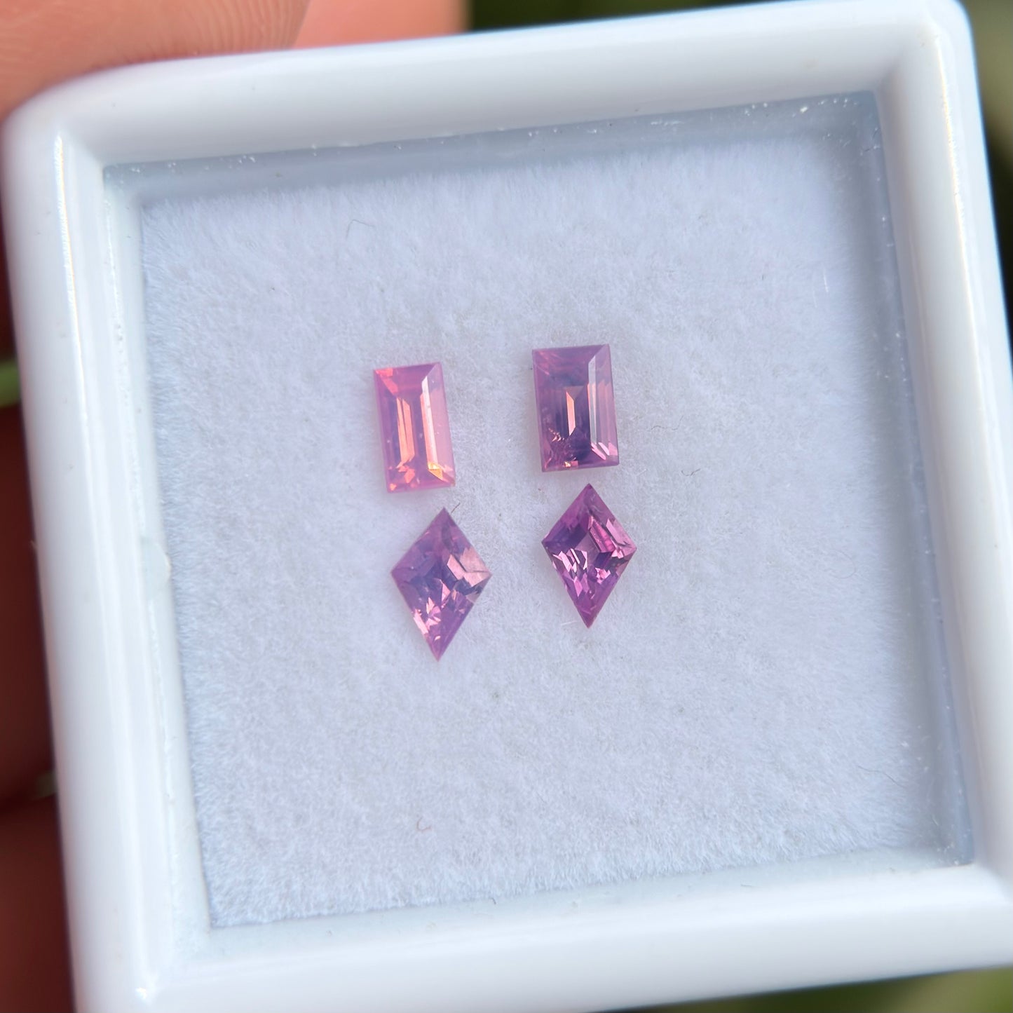 0.62 ct /4Pcs Natural Pink  Milky Sapphire Viet Nam. No treatment.