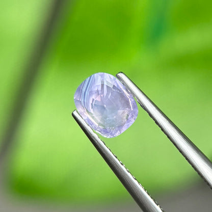 0,86ct Natural Purple Milky Sapphire Vietnam. Cushion Shape. No Treatment Milky Sapphire Luc Yen.