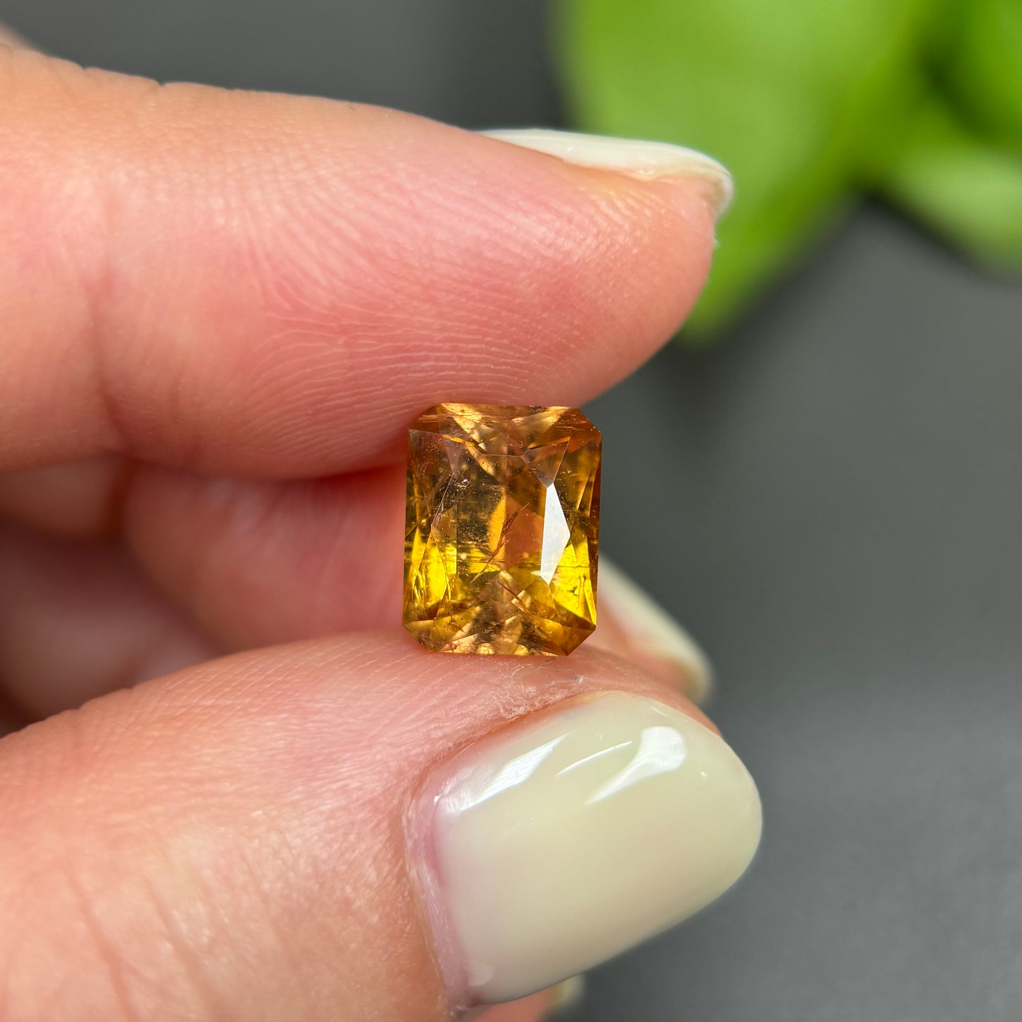 2,3ct Natural Yellow Tourmaline Vietnam. Emerald Shape. No Treatment, No Heat Tourmaline Luc Yen.