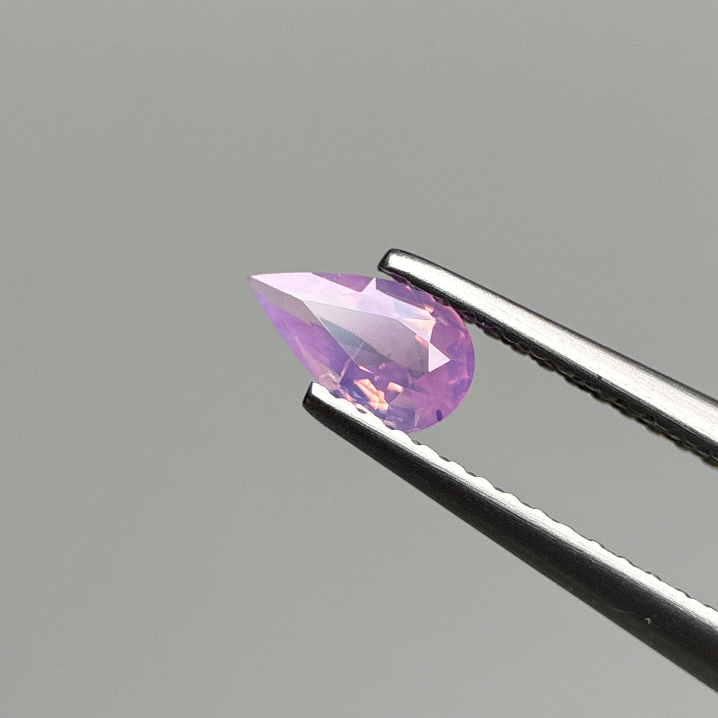 0.47 ct Natural Pink Milky Sapphire Vietnam. Pear Shape.