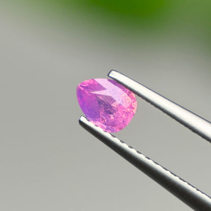0.48 ct Natural Pink Milky Sapphire Vietnam. Pear Shape. No Treatment.