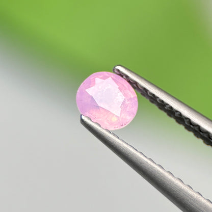 0.45 ct Natural Pink Milky Sapphire Vietnam. Cushion Shape. No Treatment.