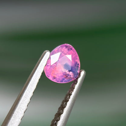 0.54 ct Natural Purplish Pink Milky Sapphire Vietnam. Cushion Shape. Unheat.