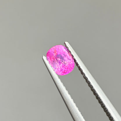 0.66ct Natural Pink Milky Sapphire Vietnam. Cushion Shape. No Treatment Milky Sapphire Luc Yen.